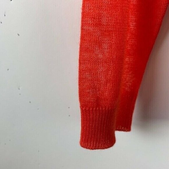 Loft Size Small Petite Light weight Sweater Long Sleeve Scoop Neck Orange - Picture 2 of 5